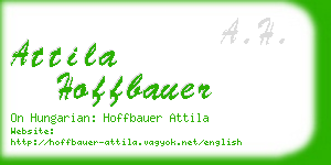 attila hoffbauer business card